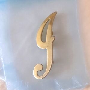 Gold Tone initial "J" Pin